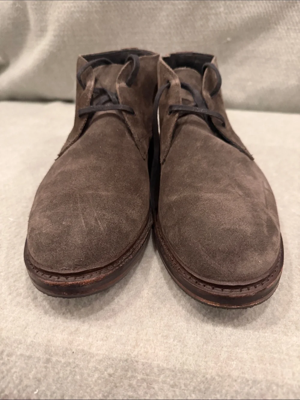 Allen Edmonds Cyrus Grey Suede Chukka Boots 9.5D